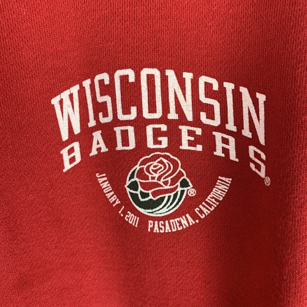Wisconsin Badgers‎ Vintage Rose Bowl 2011 Jansport 1/4 Zip Jacket Large